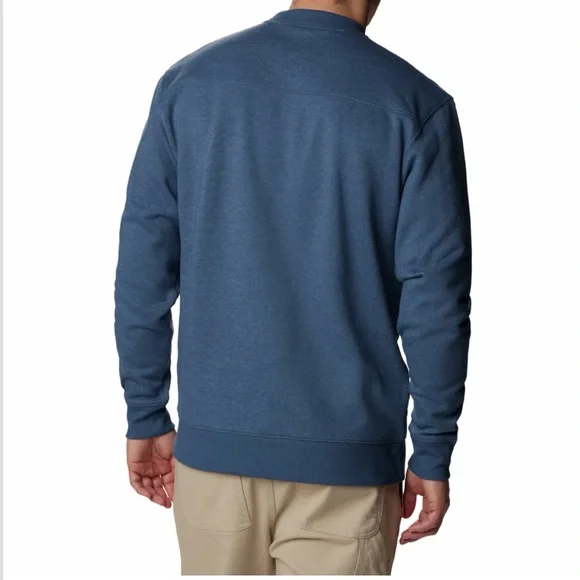 Men's Columbia Hart Mountain II Crewneck Pullover Blue Size: Small - Picture 8 of 10